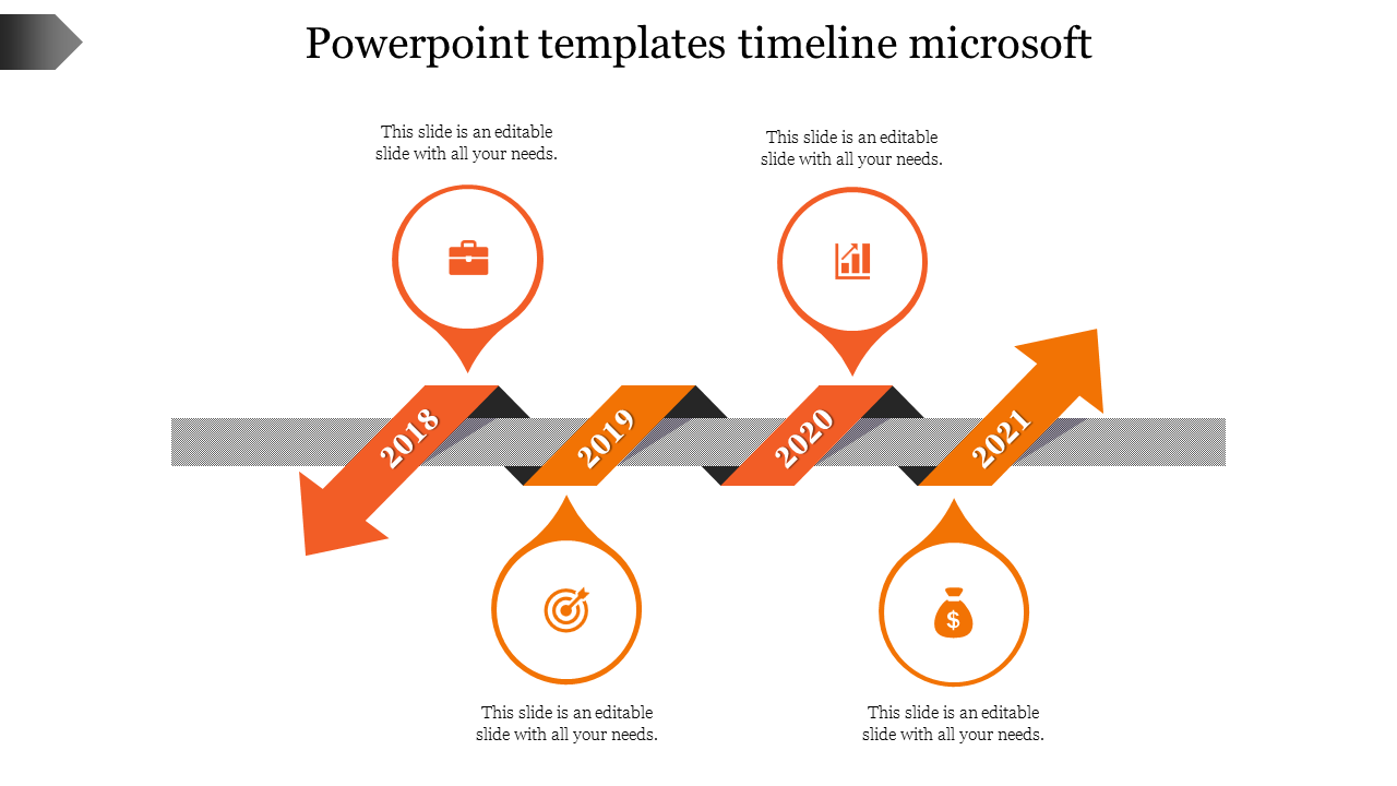 powerpoint templates timeline microsoft-Orange